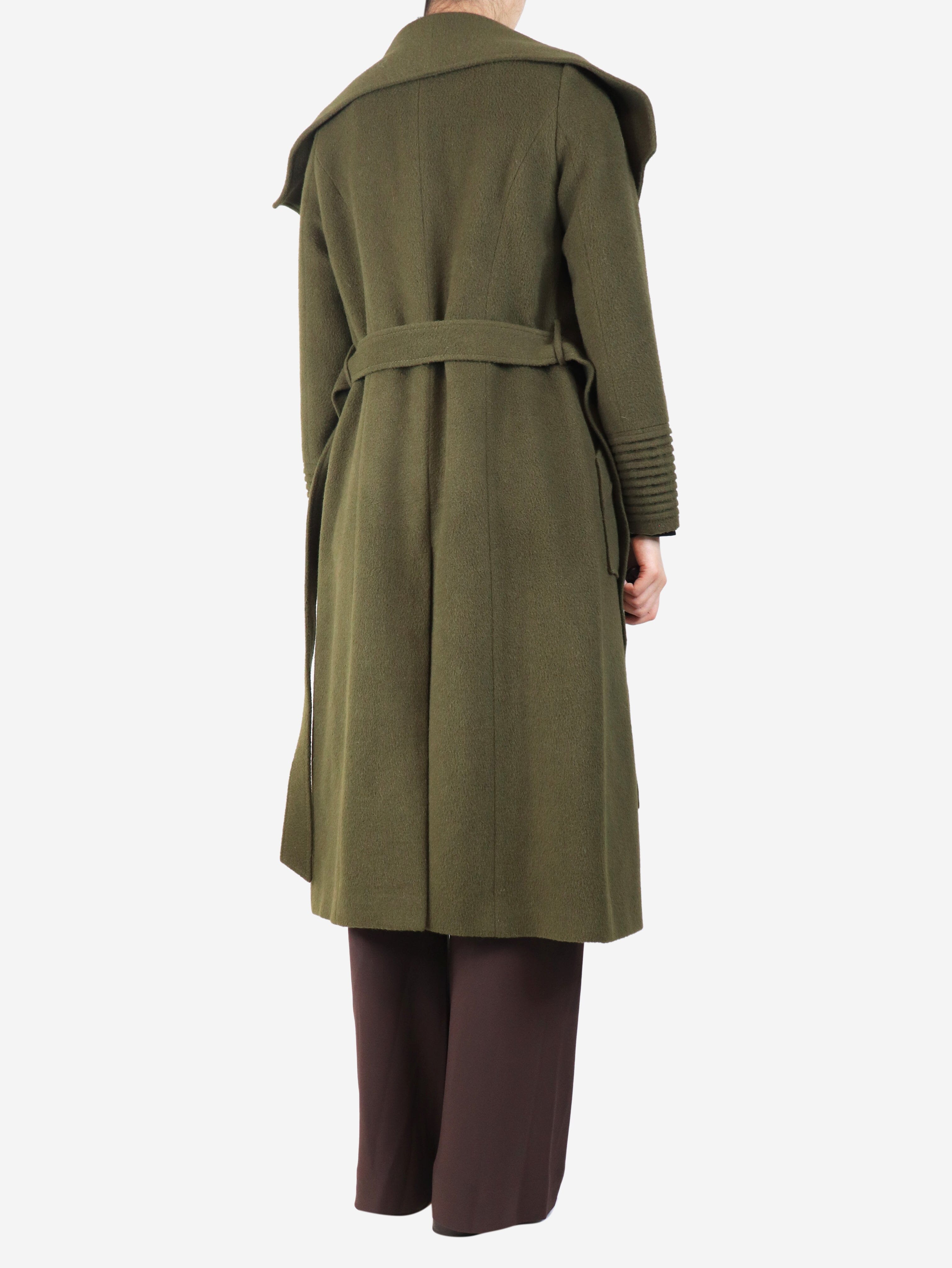 Green alpaca and wool-blend coat - size S Coats & Jackets Sentaler 