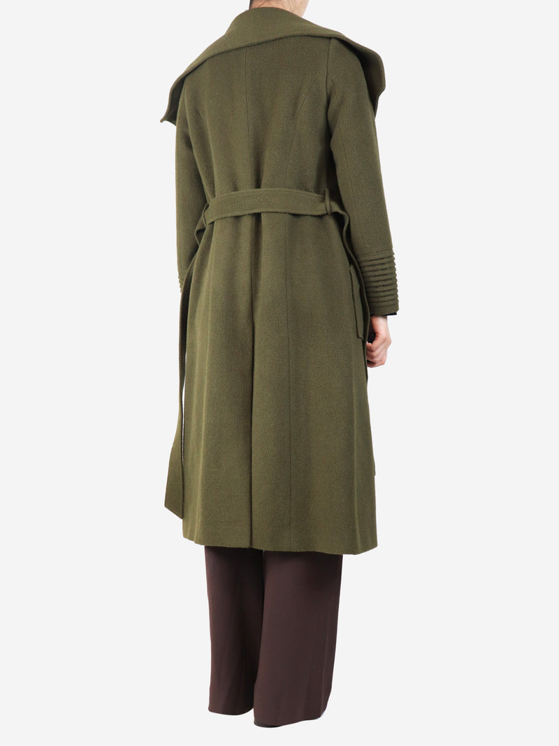 Green alpaca and wool-blend coat - size S Coats & Jackets Sentaler 