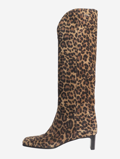 La Cavalière knee high leopard boots - size EU 39 Boots Longchamp 