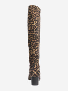 Longchamp La Cavalière knee high leopard boots - size EU 39