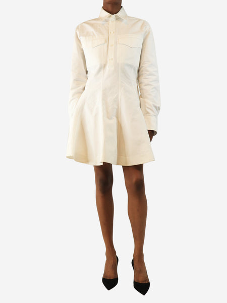 White cotton poplin shirt dress - size UK 12 product image