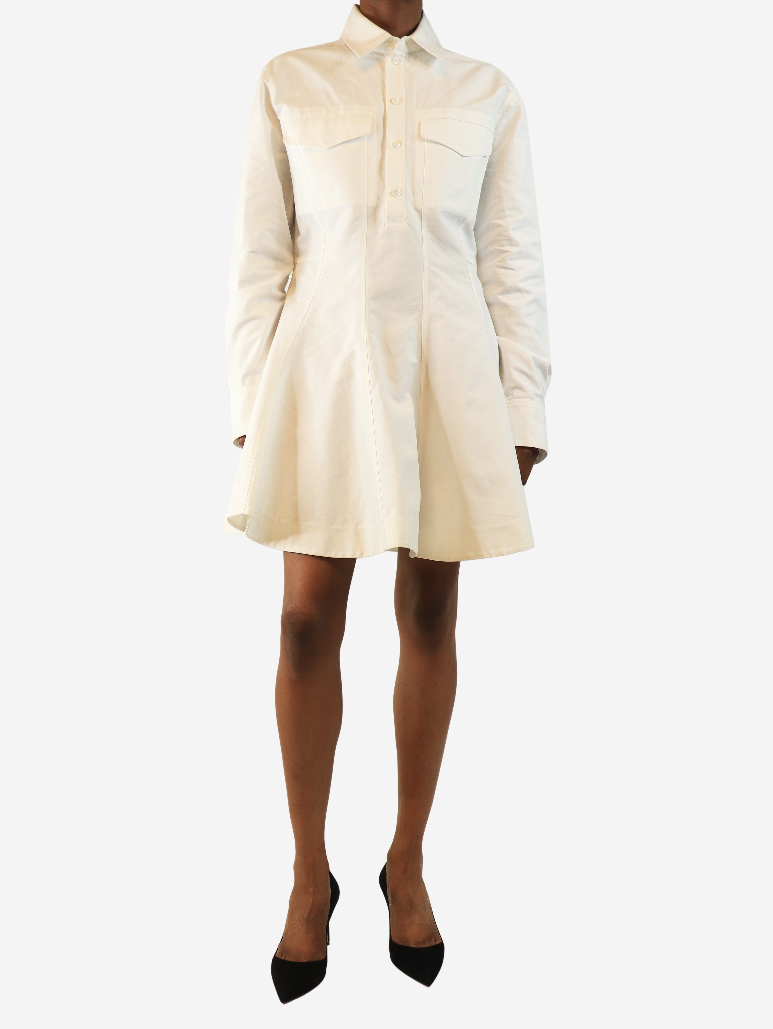White cotton poplin shirt dress - size UK 12 Dresses Alaia 