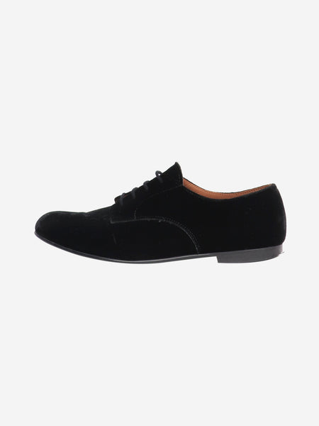 Black velvet lace-up shoes - size EU 40 product image