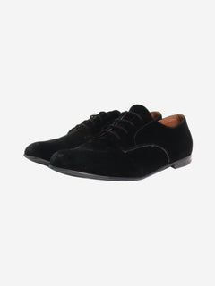 Black velvet lace-up shoes - size EU 40 Flat Shoes Daniela Gregis 