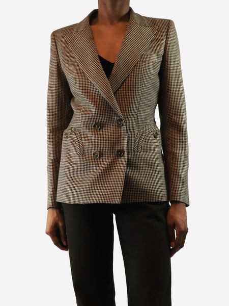 Brown Charmer check blazer - size UK 6 product image