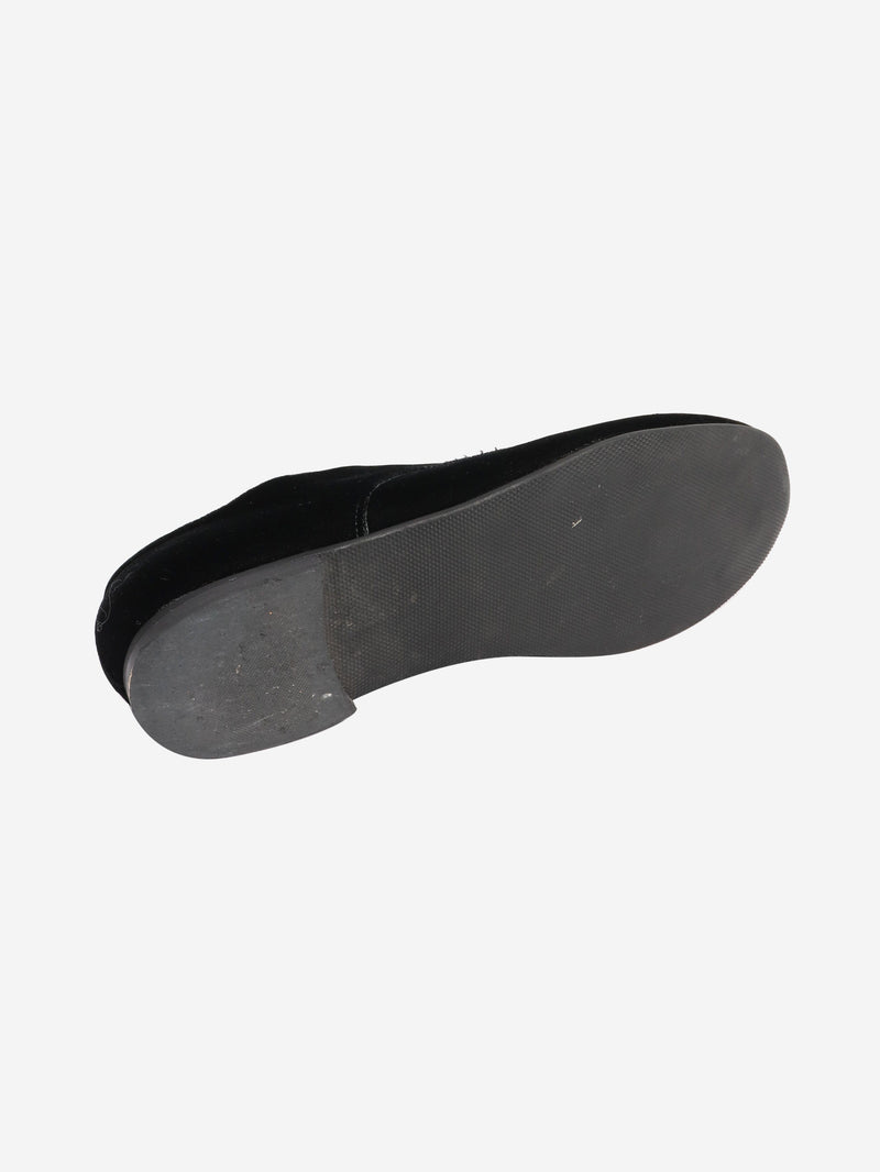 Black velvet lace-up shoes - size EU 40 Flat Shoes Daniela Gregis 