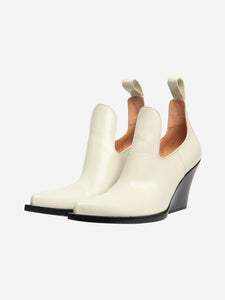 Bottega Veneta Off-white lean ankle boots - size EU 38