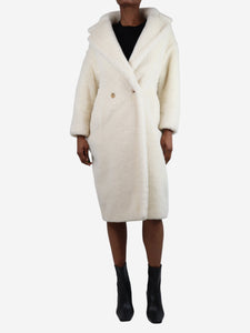 Max Mara Cream alpaca-blend coat - size XS