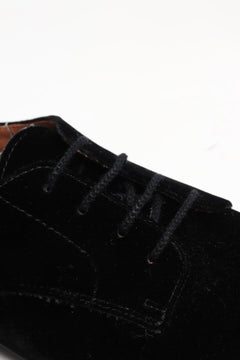 Black velvet lace-up shoes - size EU 40 Flat Shoes Daniela Gregis 