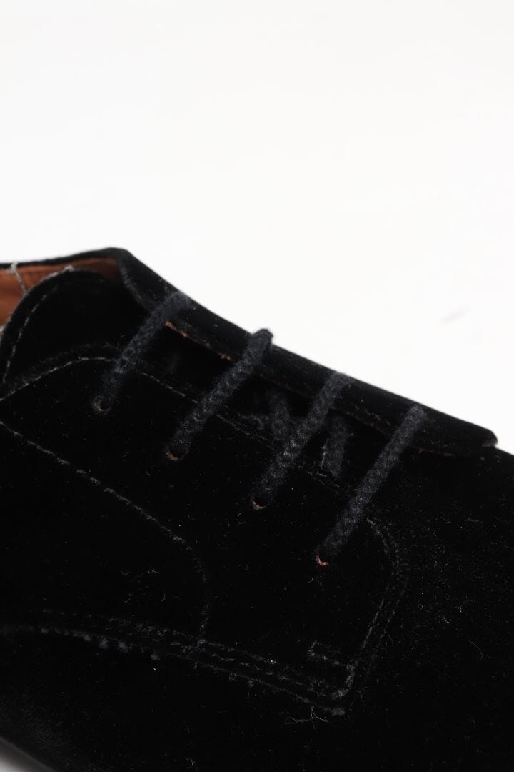 Black velvet lace-up shoes - size EU 40 Flat Shoes Daniela Gregis 