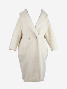 Max Mara Cream alpaca-blend coat - size XS