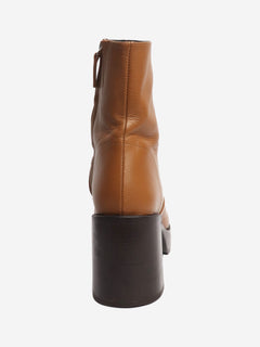 Brown leather boots - size EU 40 (UK 7) Boots Simon Miller 