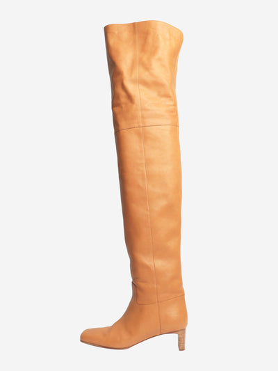 Copper thigh-high leather boots - size EU 40 Boots Longchamp 