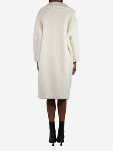 Max Mara Cream alpaca-blend coat - size XS