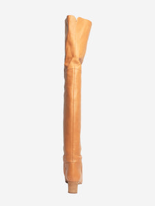 Longchamp Copper thigh-high leather boots - size EU 40