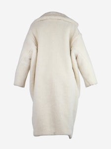 Max Mara Cream alpaca-blend coat - size XS