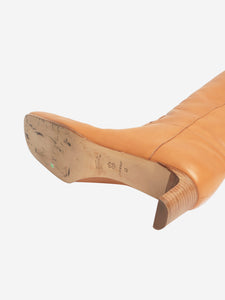 Longchamp Copper thigh-high leather boots - size EU 40