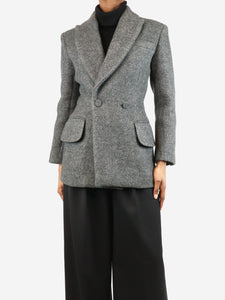 Khaite Grey double-breasted wool jacket - size UK 4