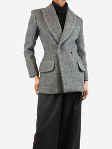 Khaite Grey double-breasted wool jacket - size UK 4