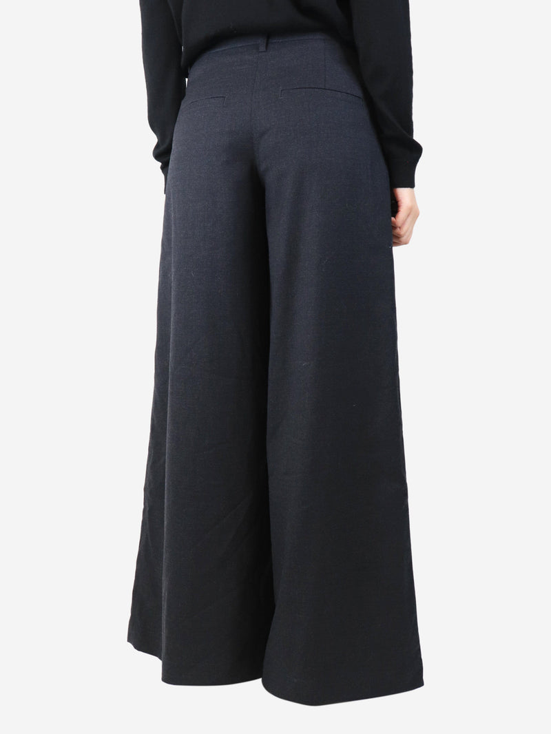 Grey wide leg trousers - size UK 10 Trousers Theory 