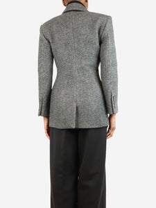 Khaite Grey double-breasted wool jacket - size UK 4