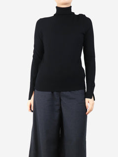 Black roll-neck knit top - size S Knitwear Bogner 