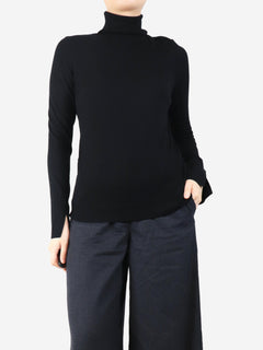 Black roll-neck knit top - size S Knitwear Bogner 