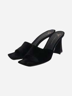 Black velour heels - size EU 40 (UK 7) Heels Giuseppe Zanotti 