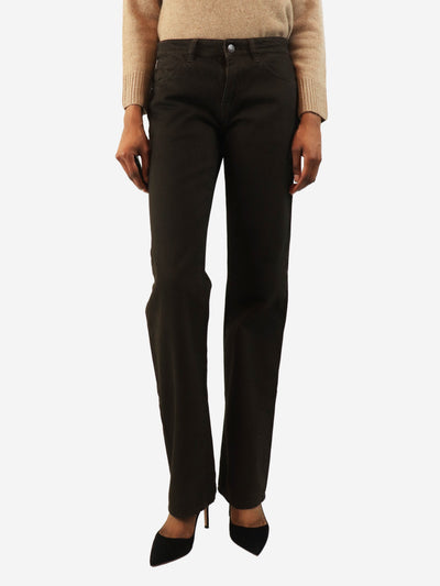 Dark chocolate straight-leg jeans - size UK 6 Denim The Row 