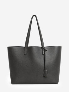 Saint Laurent grey leather Shopping E/W tote bag