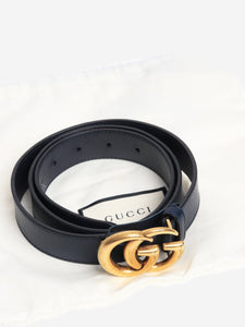 Gucci Blue leather GG belt