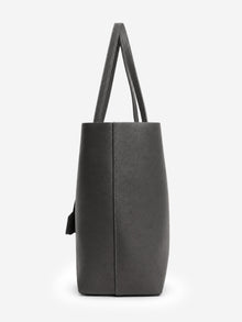 Saint Laurent grey leather Shopping E/W tote bag - view 2