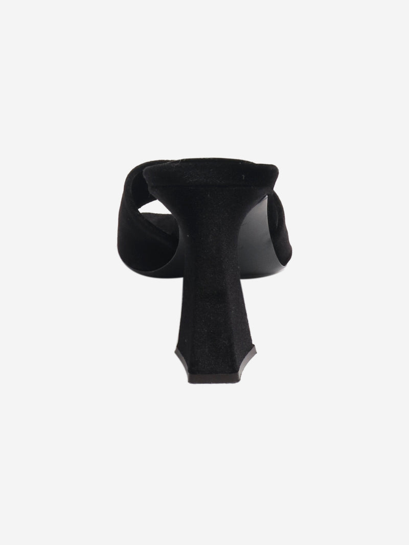 Black velour heels - size EU 40 (UK 7) Heels Giuseppe Zanotti 