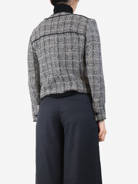Grey woven jacket - size UK 8 alternate image