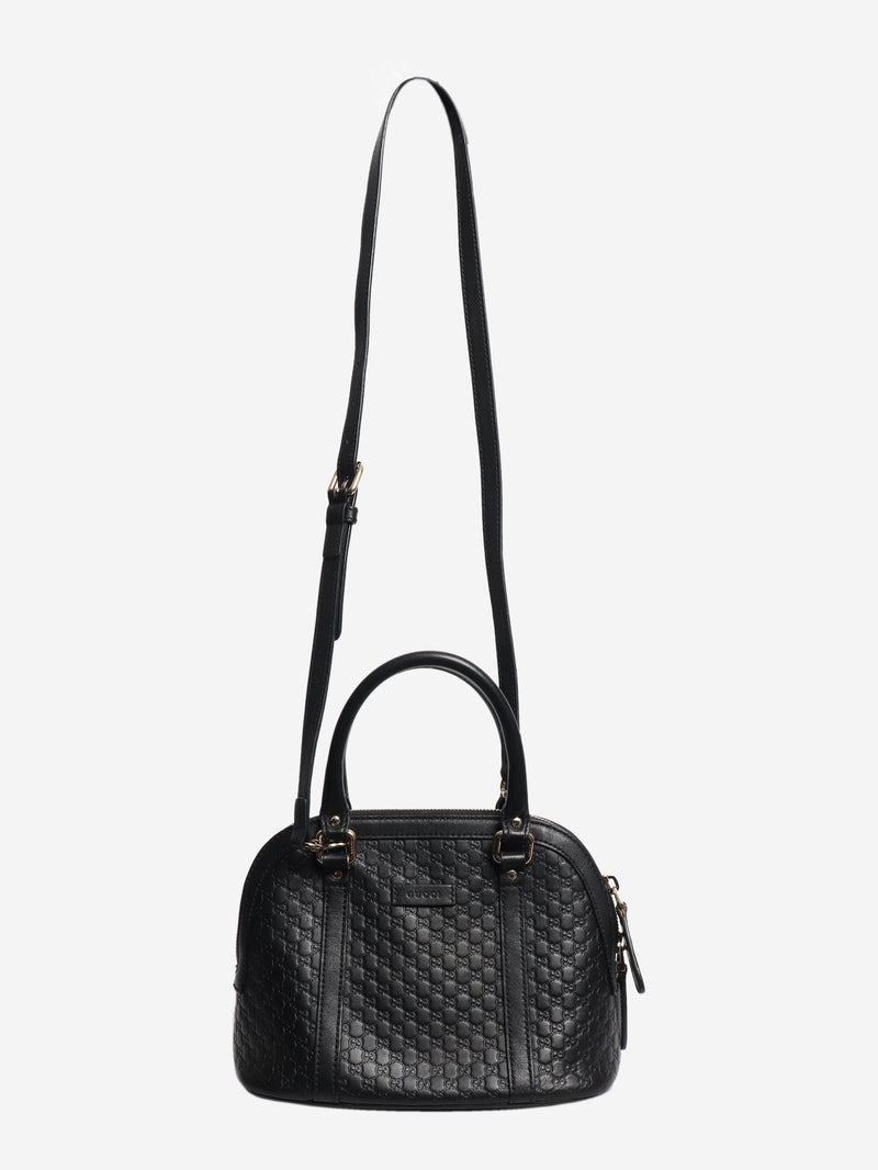 Black Guccissima Dome 2way bag