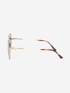 Jimmy Choo Gold tortoise shell sunglasses
