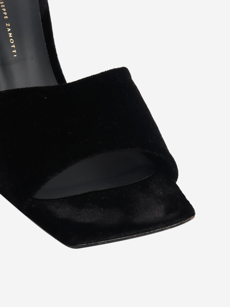 Black velour heels - size EU 40 (UK 7) Heels Giuseppe Zanotti 