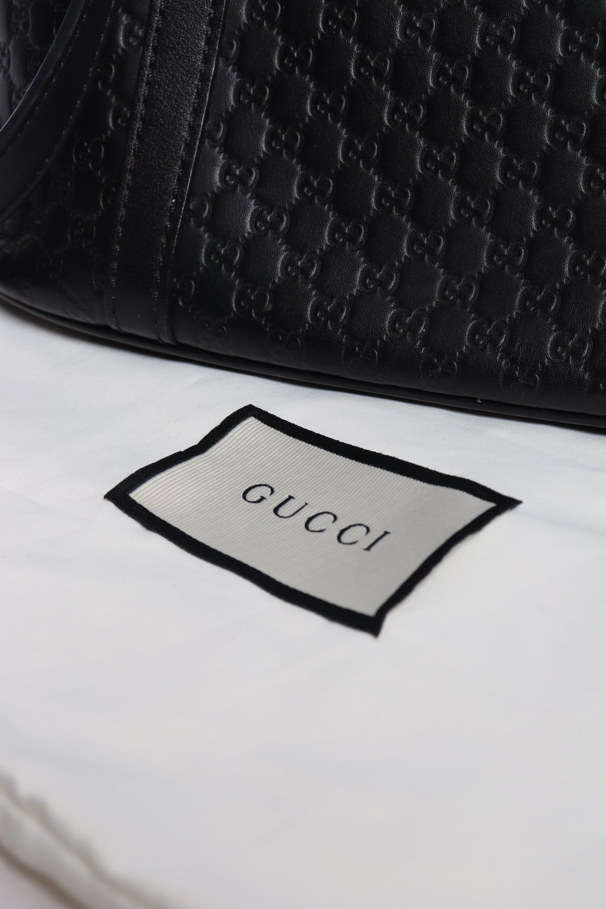 Black Guccissima Dome 2way bag