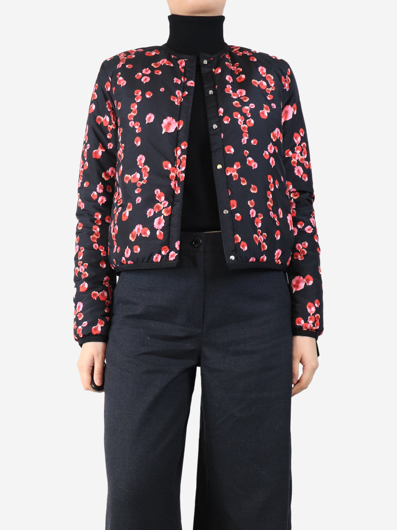 Black floral padded jacket - size UK 8 Coats & Jackets Giambattista Valli 