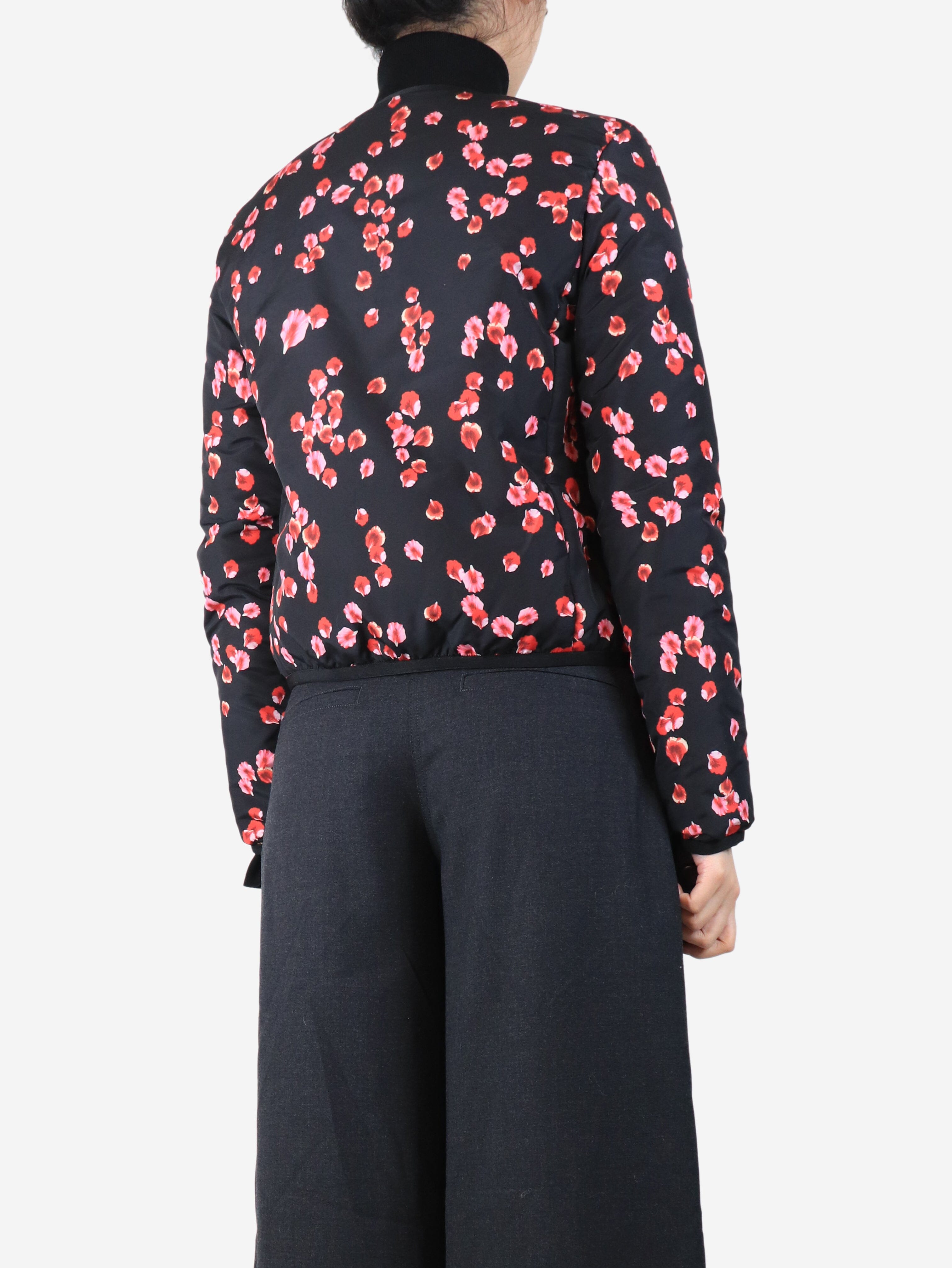 Black floral padded jacket - size UK 8 Coats & Jackets Giambattista Valli 