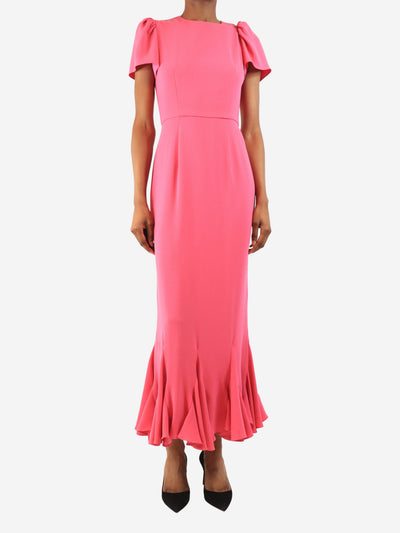 Pink crepe maxi dress - size UK 6 Dresses Rhode 