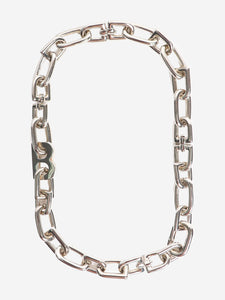Balenciaga Silver B chain necklace