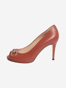 Mauve Horsebit peep-toe heels - size EU 38.5 Heels Gucci 