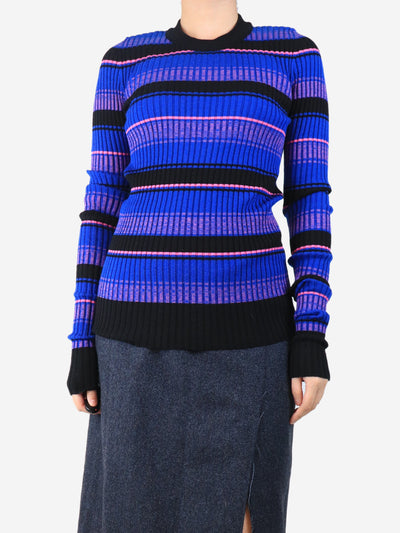 Blue knit ribbed top - size M Knitwear Maison Margiela 