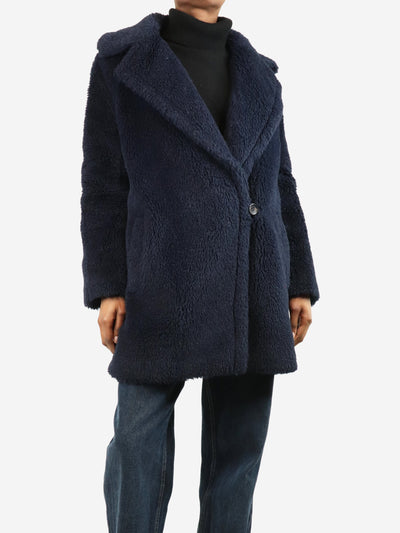 Navy blue teddy coat - size UK 6 Coats & Jackets Max Mara 