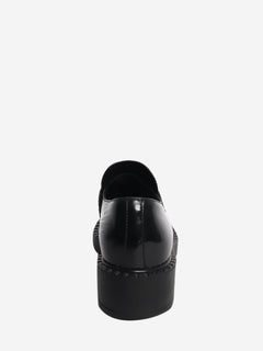 Black brushed leather Chocolate loafers - size EU 39 Flat Shoes Prada 