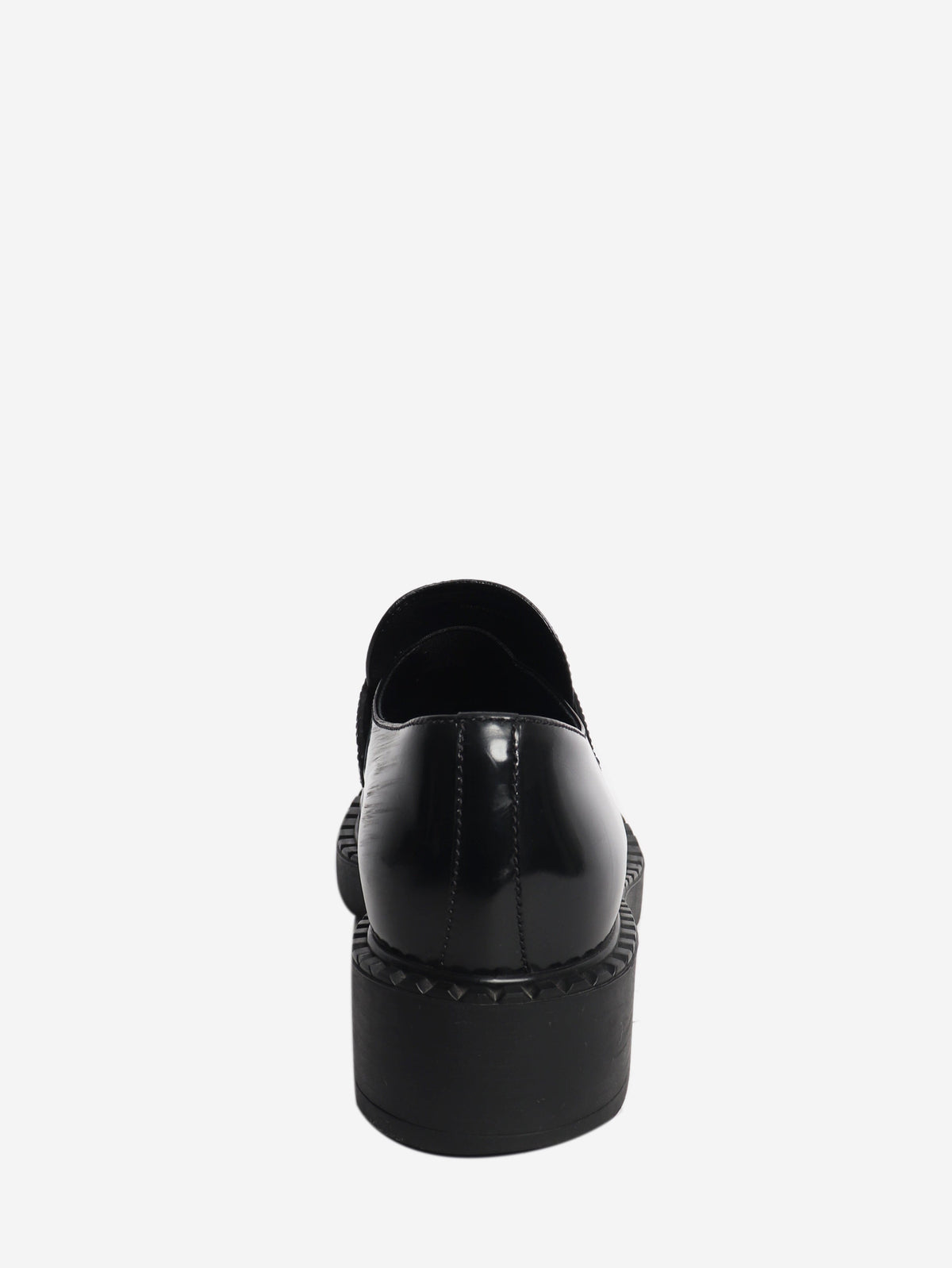 Black brushed leather Chocolate loafers - size EU 39 Flat Shoes Prada 