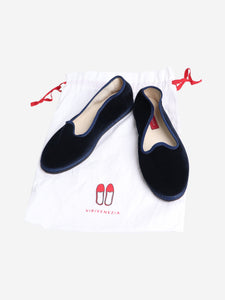 Vibi Venezia Dark blue velvet ballet flats - size EU 37