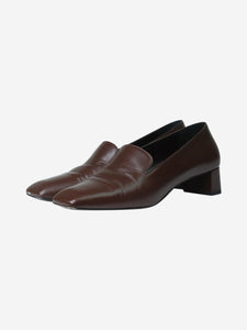 The Row Brown square-toe heel pumps - size EU 40 (UK 7)