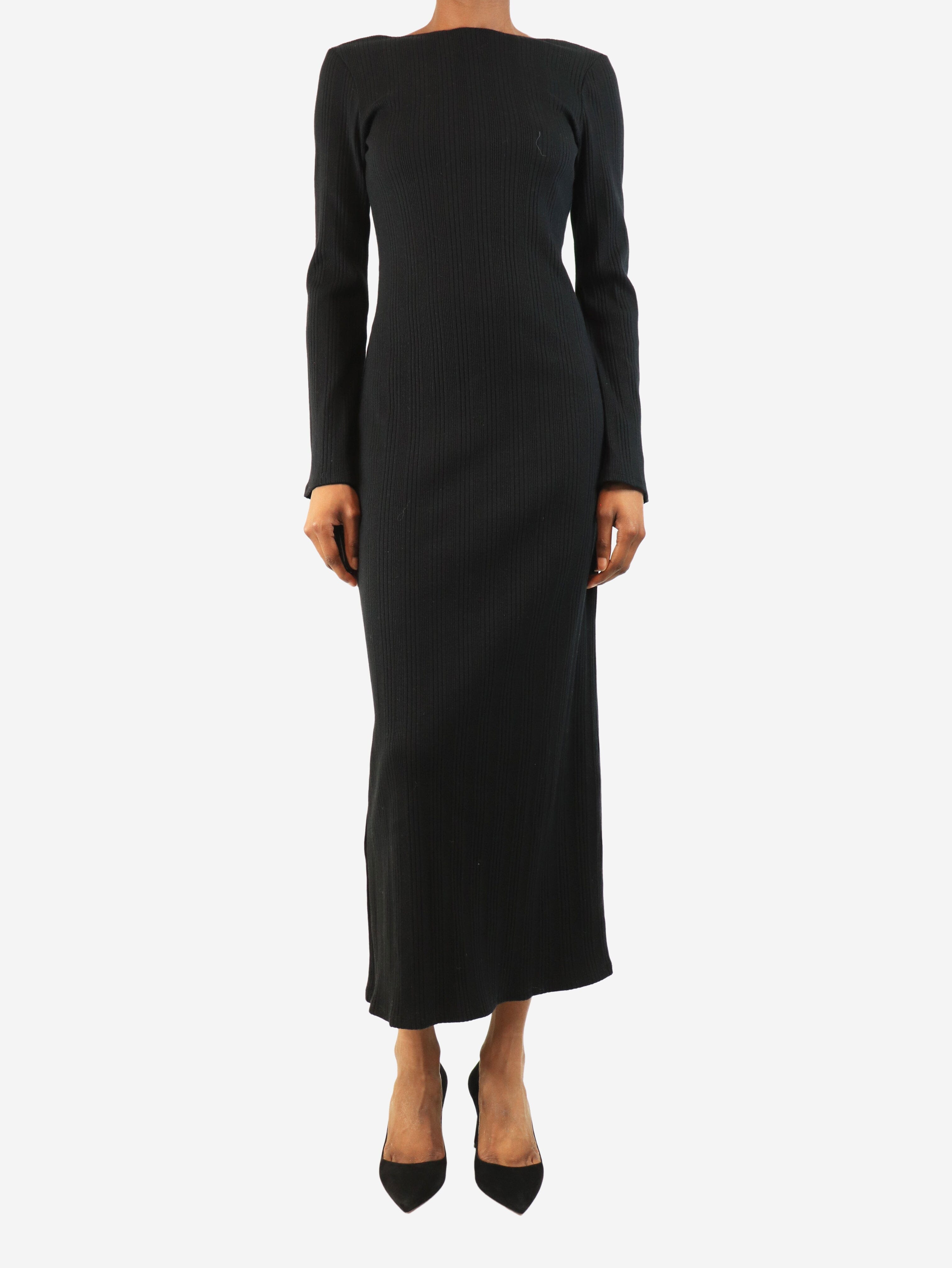 Black ribbed scoop-back maxi dress - size XS Dresses Reformation 